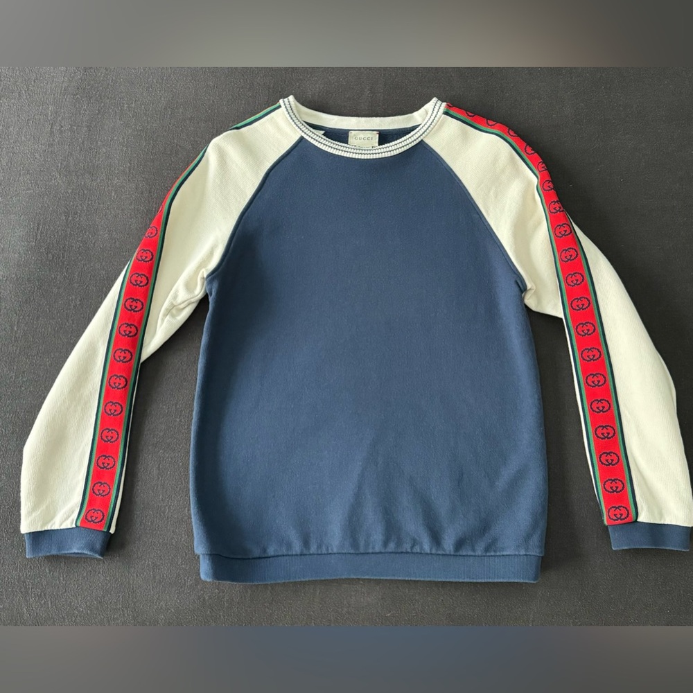 Gucci Kids Sweatshirt - Navy - GG Detailing - Boys size 12